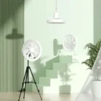 JISULIFE FA17 Outdoor LED Ceiling Fan with Long Tripod Stand - Image 3