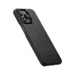 PITAKA MagEZ Case 4 for iPhone 15 Pro / 15 Pro Max – 1500D Black/Grey Twill - Image 3